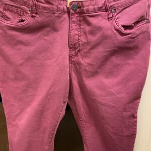 Kut from the Kloth Women's Straight Leg Jeans in Rose Pink-size 20W